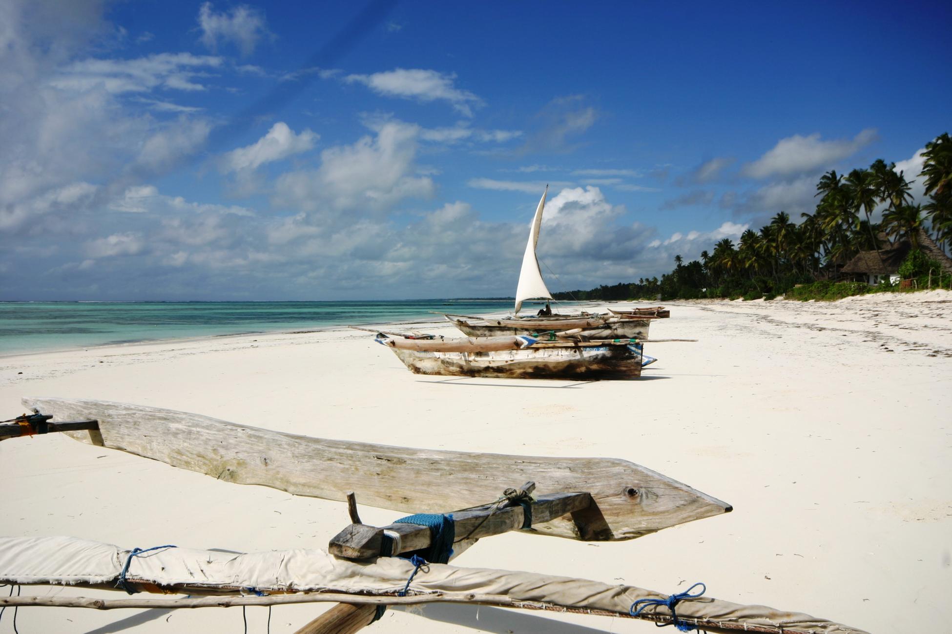 Photo de la plage privée de notre villa à Zanzibar